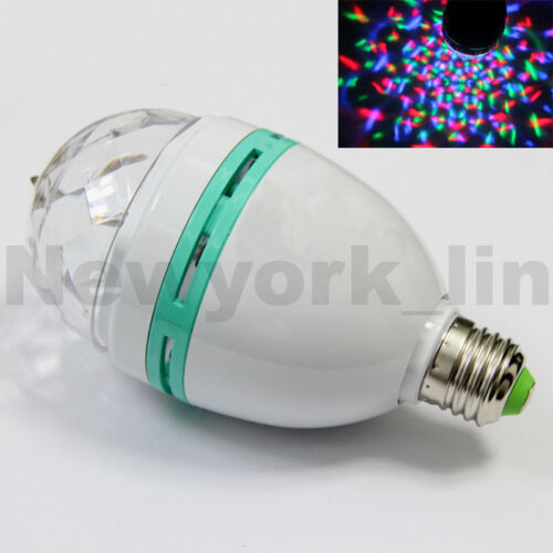E27 RGB 3W 3LED Rotating Spot Light Bulb Lamp for Chrismas Party 85-265 AC in Home & Garden, Lamps, Lighting & Ceiling Fans, Light Bulbs | eBay