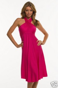 Convertible Dress on Elan Convertible Jersey Pink Dress 8 Way Rl407 S M L   Ebay