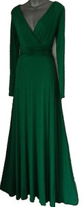 Black Maxi Dress on Emerald Green Long Sleeved Maxi Evening   Party Dress Size 8 10 12 14