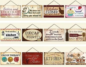 Kitchen Signs on Sign Coffee Chocolate Wine Kitchen Diet Food Sister Signs   Ebay