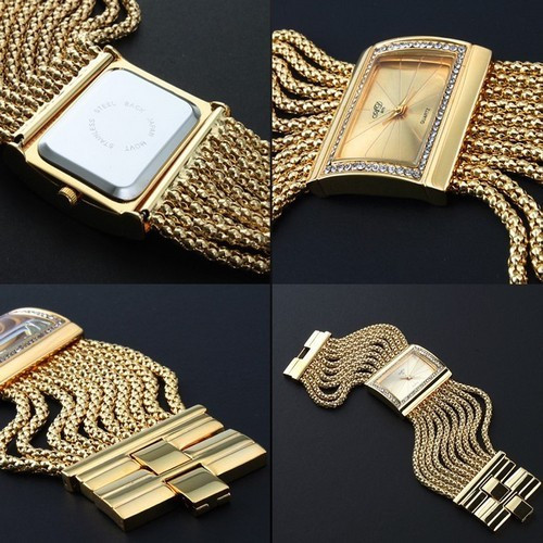 Eawatch Banquet Women's Bracelet Wrist Watch Luxury Golden Color Band Dial New