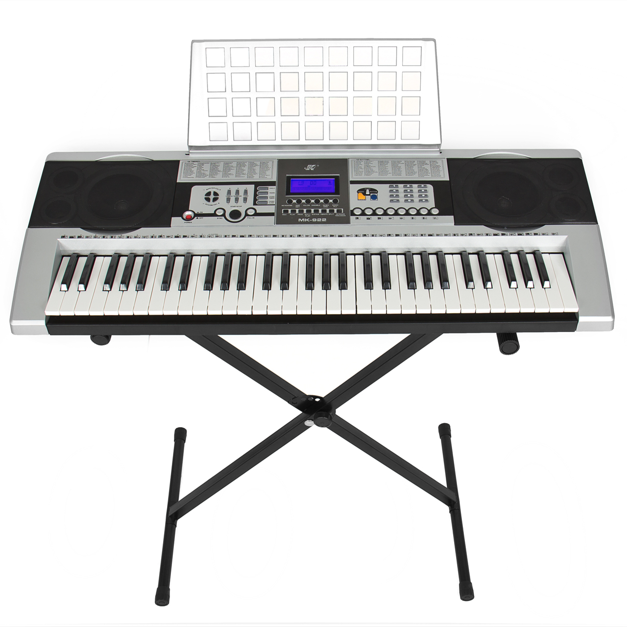 Electronic Piano Keyboard 61 Key Music Key Board Piano With X Stand Heavy Duty