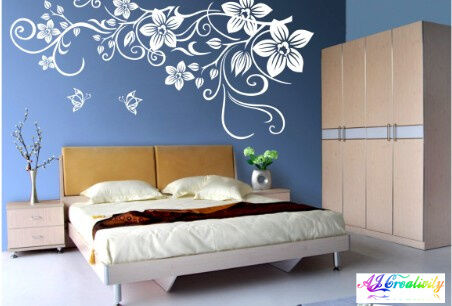 Elegant Flower stickers wall Decal Removable Art Vinyl Windows Home Kids AU Post in Home & Garden, Home Décor, Wall Stickers | eBay