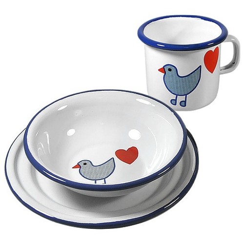 Email Emaille Set Kinder Geschirr Kinderbecher ~ Email Emaille Set Kinder Geschirr Kinderbecher ~ Geschirr Emaille