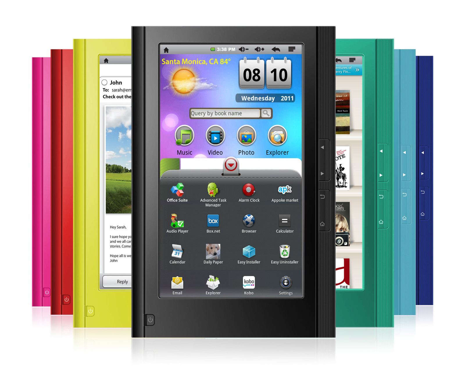 Ematic Mid 7" Google Android OS Multimedia Tablet Kobo eReader 4GB with