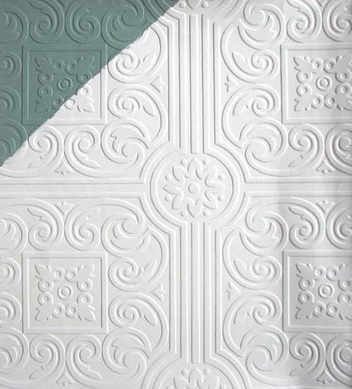 Embossed Paintable Victorian Ceiling Tile Wallpaper On Popscreen