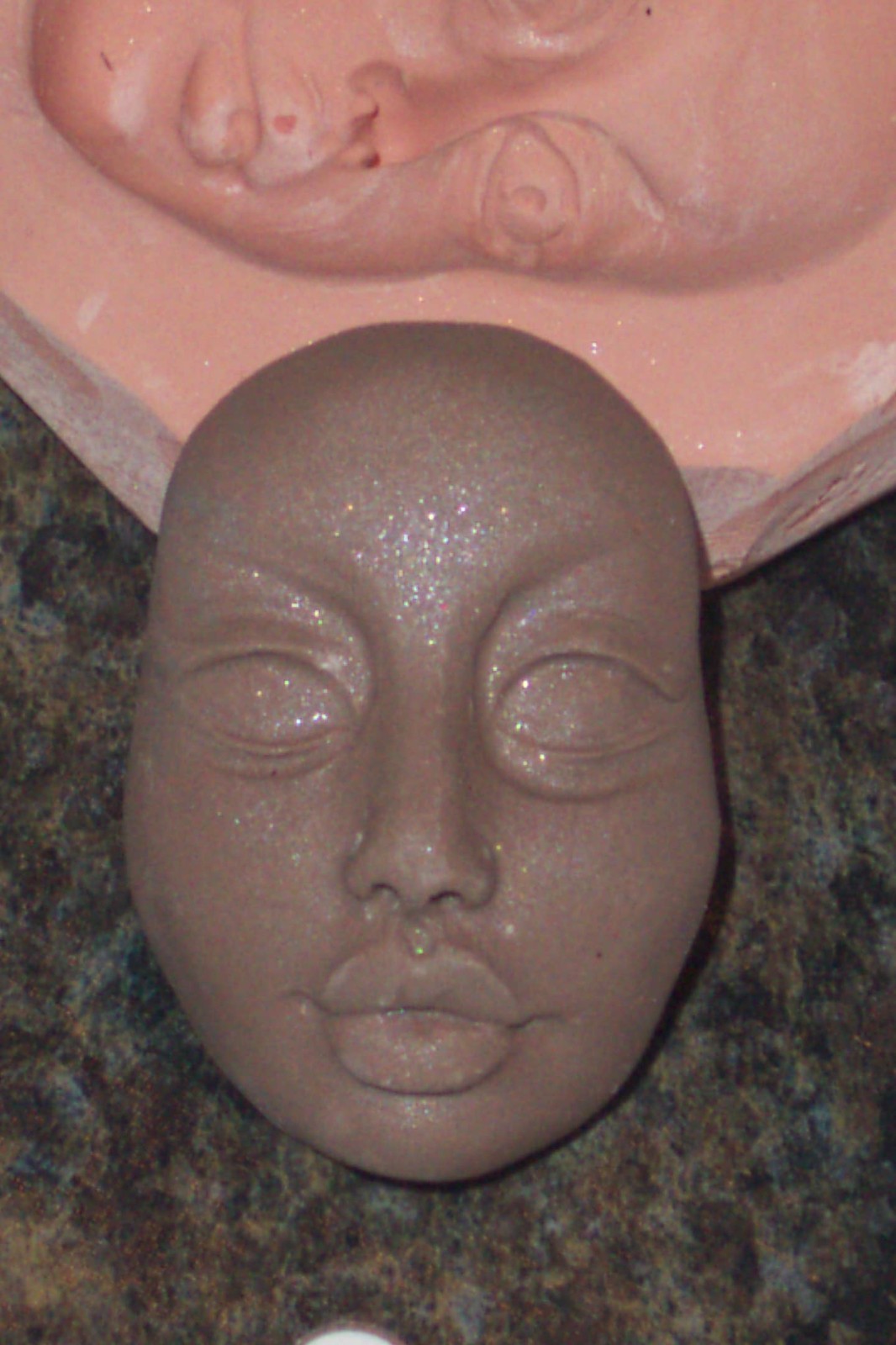 Ethnic DOLL FACE MOLD sculpting cab art ooak USE POLYMER CLAY fairy