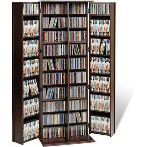 Everett Espresso Large Deluxe CD/ DVD Media Storage