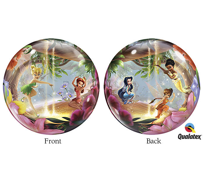 FAIRIES TINKERBELL 22" BUBBLE BALLOON BIRTHDAY MAGIC eBay