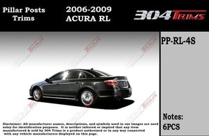 2008 Acura on Fits Acura Rl 2006 2007 2008 2009 Chrome Stainless Steel Pillar Post