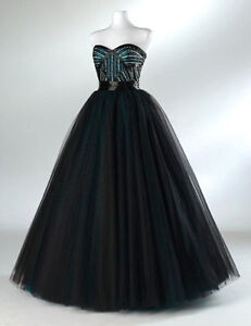 Prom Dress Stores on Flirt P1566 Black Teal Prom Evening Dress Women Pageant Gown 8 Nwt