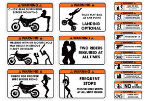 Funny Stickers Packs on Funny Warning Decal Mx Dirt Stickers Yamaha ...
