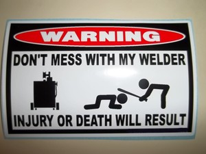 Funny Welder Welding Rod MIG TIG Arc Wire Helmet Electrodes Sticker ...