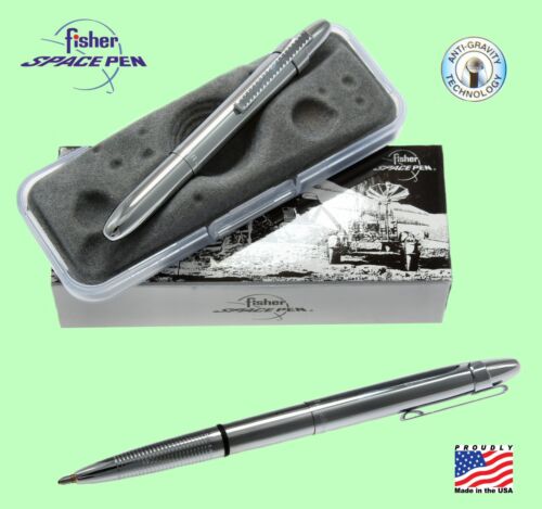 Fisher Space Pens #400CL / Chrome Bullet with Pocket Clip / Moonscape Boxed in Collectibles, Pens & Writing Instruments, Pens | eBay