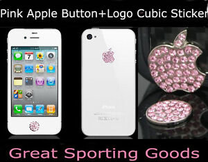 Iphonehome Button Sticker on Iphone 5 3 4g 4s Bling Diamond Crystal Deco Home Button Logo Sticker