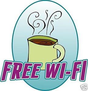 Coffee Shop Wifi on Free Wifi Internet Coffee Shop Restaurant Sign Decal   Ebay