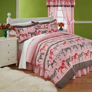 Sally Western Comforter Set Pink Girls Cowboy Horse Pony On Popscreen
