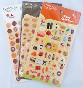 Funny Sticker World Food Collection Puffy Sticker Sheet Your Choice of ...
