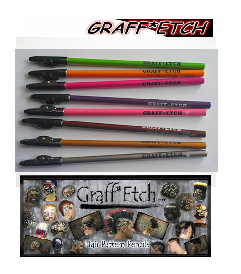 Graff Etch Pencil Me in Barber Etching Colored Pencils New 8 Neon Color