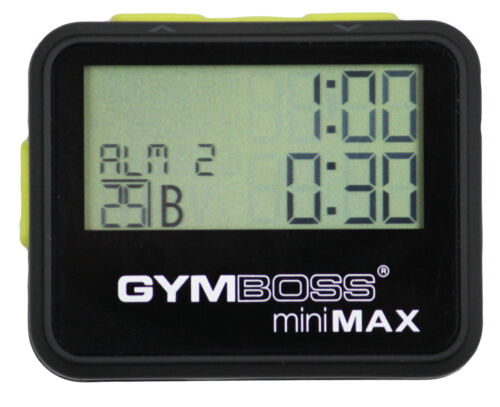 GYMBOSS miniMAX INTERVAL TIMER & STOPWATCH BLACK YELLOW SOFTCOAT  FR GYMBOSS HQ in Sporting Goods, Exercise & Fitness, Gym, Workout & Yoga, Fitness Equipment, Other | eBay