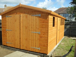 Details about Garden Shed workshop/Garag e 16X10 Apex 7ft D/D +single 