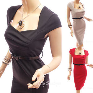 Pencil Dress on Gorgeous Square Neck Pencil Cocktail Evening Party Dress   Ebay