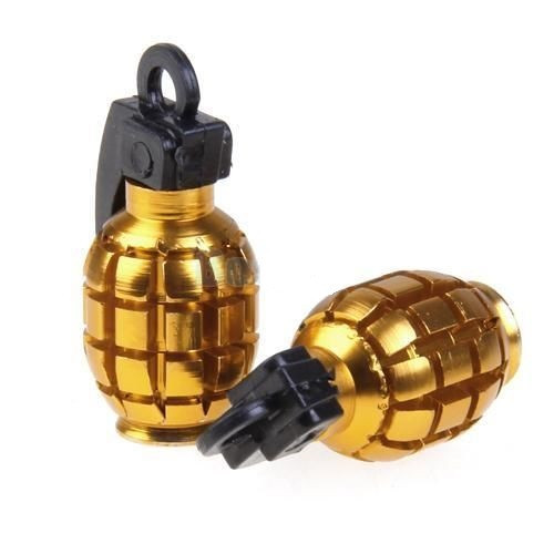 Grenade Metal Aluminum Tire Valve Caps Bike Universal Car ... go kart wiring diagrams 