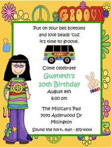 Hippie Party Invitation