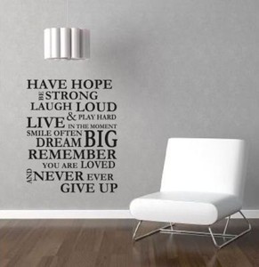 Kitchen Wall Stickers on Have Hope Wall Art Sticker Quote Stencil Kitchen   Ebay