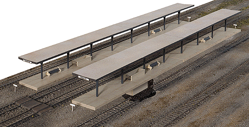 HO Scale Butterfly Station Passenger Platform w Subway Stairs Kit 