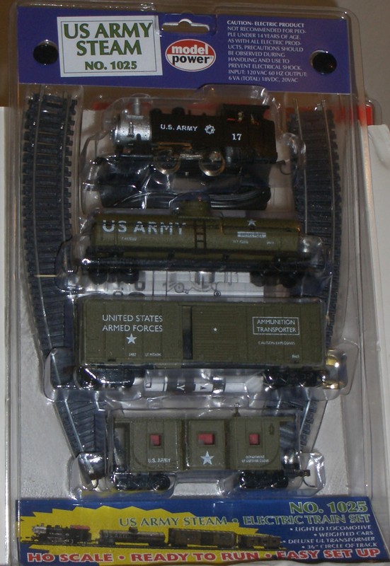 HO TRAIN WW II ARMY FORCES US ARMY STEAM TRAIN SET 040 MP