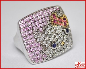  Kitty Wedding Rings on Hello Kitty 2 70ctw Round Diamond Gemstone Wedding Anniversary 14k