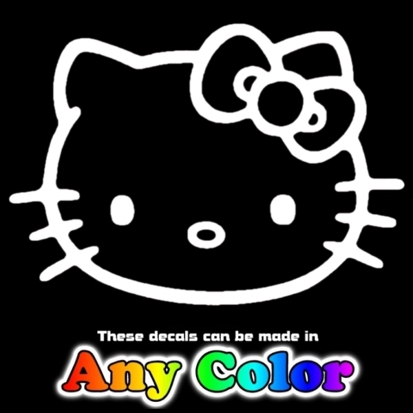 Hello Kitty 5 Inch Car Window Stickers Decals ANY COLOR