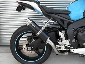 Moto Exhaust on Honda Cbr 1000 Rr Fireblade Moto Gp Black Race Exhaust   Ebay