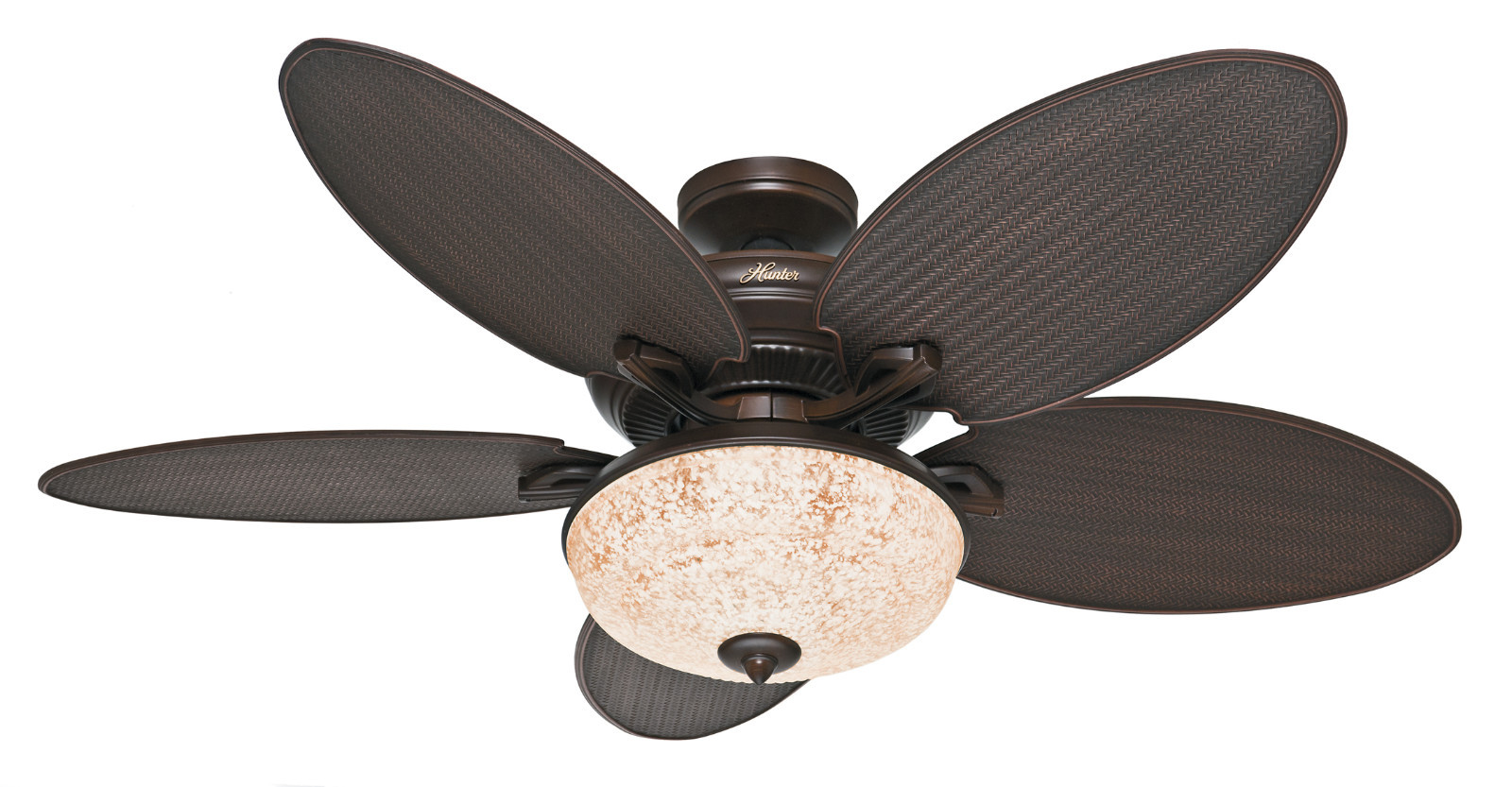 ... " Tropical Brushed Cocoa Remote Outdoor Damp Light Ceiling Fan | eBay