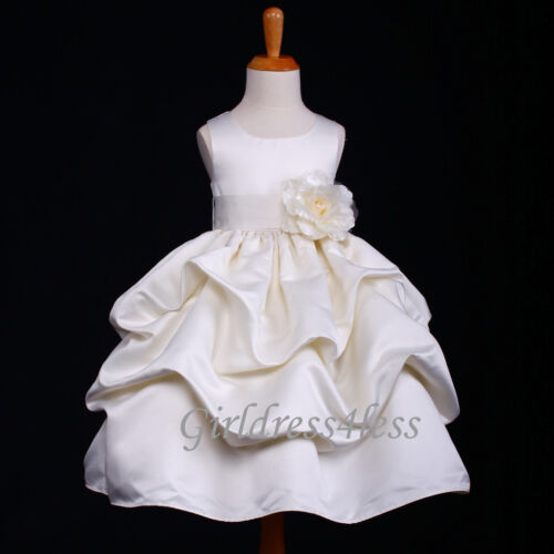 IVORY WEDDING PRINCESS PICK UP FLOWER GIRL DRESS 6M 12M 18M 2 4 6 8 9 10 11 12 in Clothing, Shoes & Accessories, Wedding & Formal Occasion, Girls' Formal Occasion | eBay