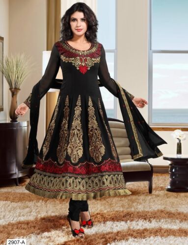 Indian Bollywood Ethnic Designer Black Anarkali with Full Length Salwar ECL in Clothing, Shoes & Accessories, Cultural & Ethnic Clothing, India & Pakistan | eBay