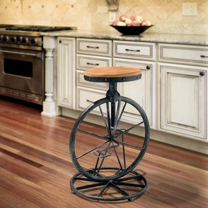 Industrial Architecture on Industrial Metal Design Adjustable Height Swivel Bar Stool In