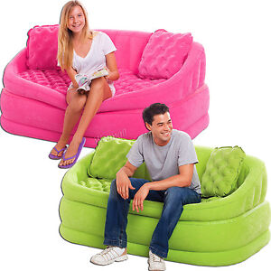 Intex Cafe Loveseat Chair Inflatable Gaming Lounge Sofa Dorm Chair NEW