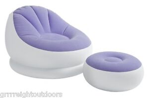 Intex Inflatable Lilac Purple Cafe Chaise Chair  Waterproof Indoor Outdoor 