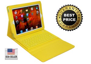 Ipadyellow on Ipad2 New Ipad 3 Yellow Leather Case With Bluetooth Wireless Keyboard