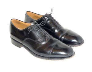 Johnston-Murphy-Black-Leather-Melton-Cap-Toe-Oxford-Dress-Shoe-Sz-10-5 ...