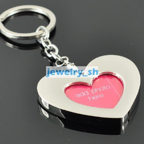 KEYCHAIN Heart Mini Photo Clip SILVER KEY RING K634 in Collectibles, Pez, Keychains, Promo Glasses, Keychains | eBay