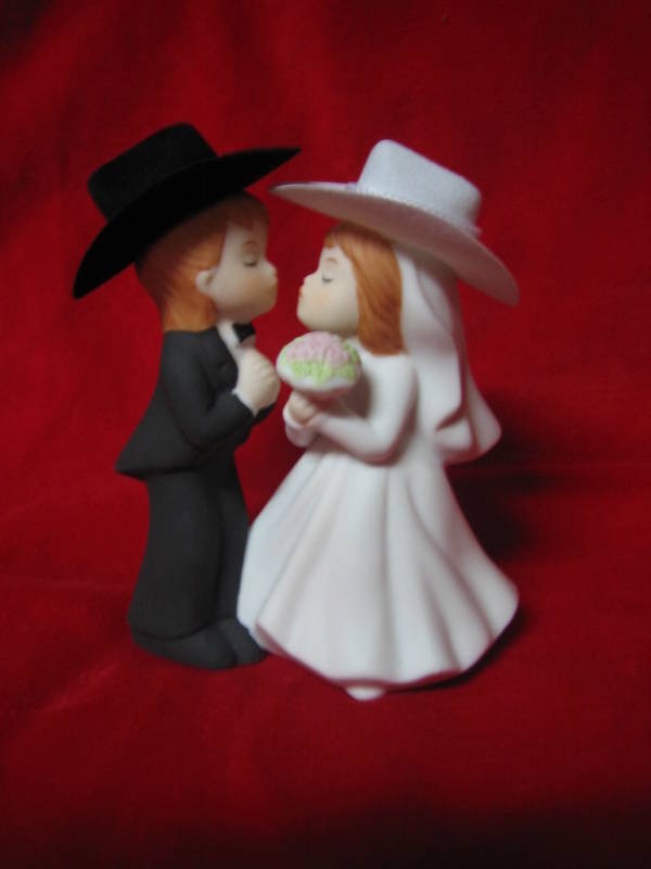 KISSING COWBOY COWGIRL WESTERN WEDDING CAKE TOPPER eBay