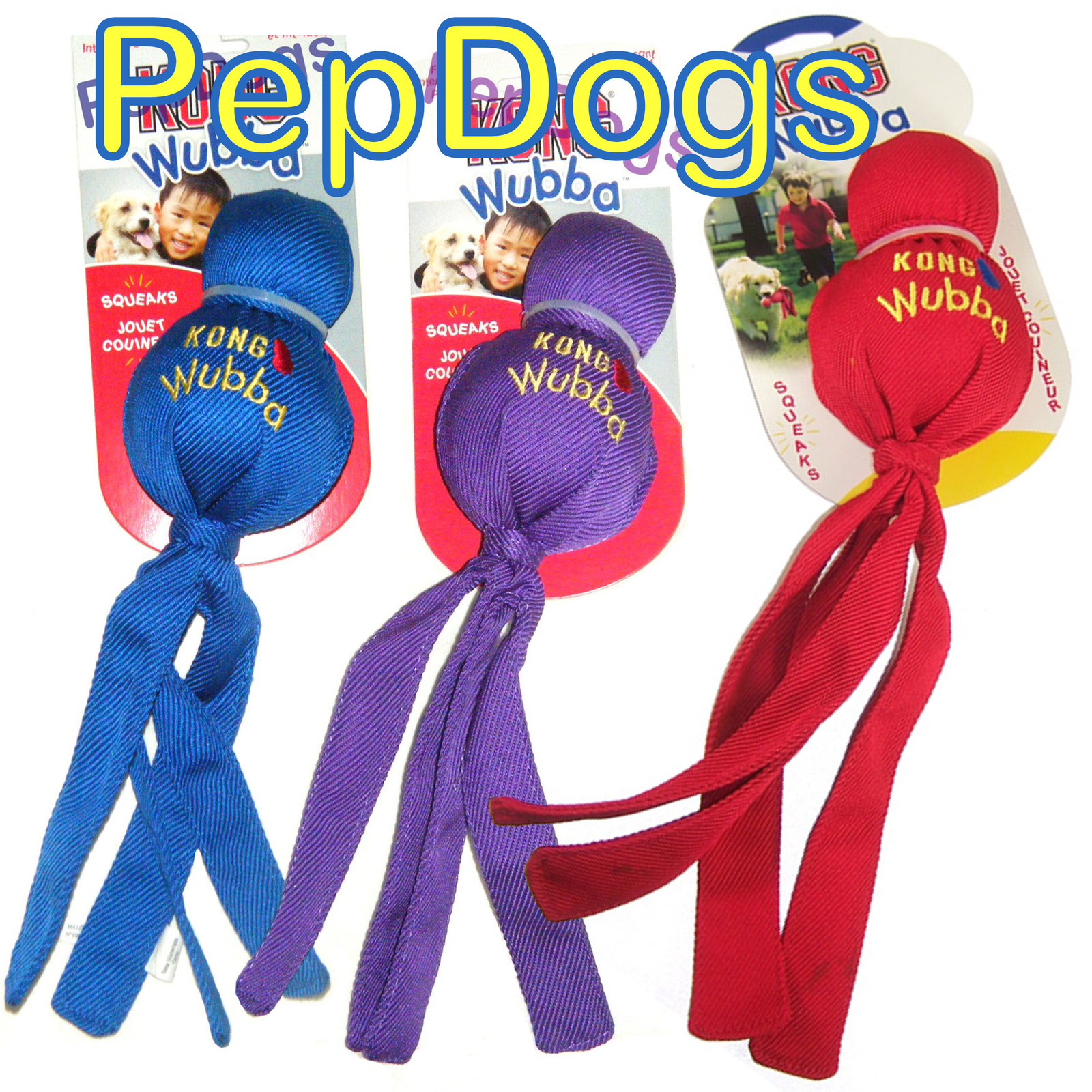 KONG Wubba EXTRA LARGE Squeaker Fetch Tug of War Dog Puppy Squeaky Toy