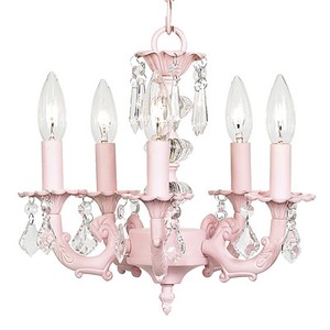 Kids Nursery Bedding Room on Kids Pink Crystal Chandelier Nursery Room Decor Light Fixture Lighting