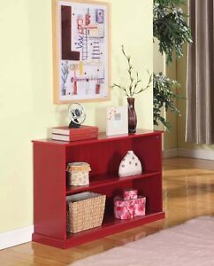 Kings Brand Red Finish Wood  2 Tier Bookcase  ~New~