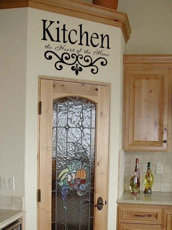 wall decoration for kitchen on Kitchen Wall Quote Vinyl Decal Lettering Decor Sticky   Ebay
