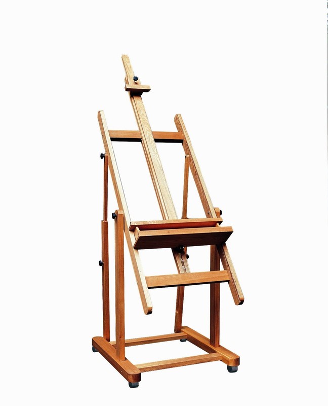 Large Adjustable H Frame Art Artist Studio Easel on Wheels Mobile