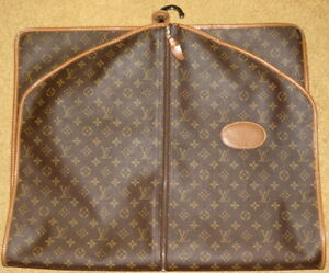 Louis Vuitton Hanging Garment Bag Luggage w 2 Hangers Authentic French Company | eBay